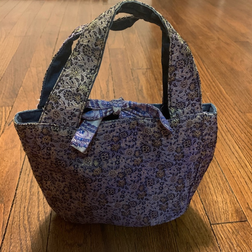 Elegant Purple Patterned Women's Bag